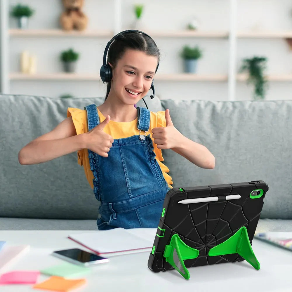 Für iPad 10. Generation 10,9 Zoll Hülle A2696 A2757 A2777 Silikon + PC Kinder Tablet Cover für iPad A16 2025 11 Zoll 11. Generation -Kein Stift