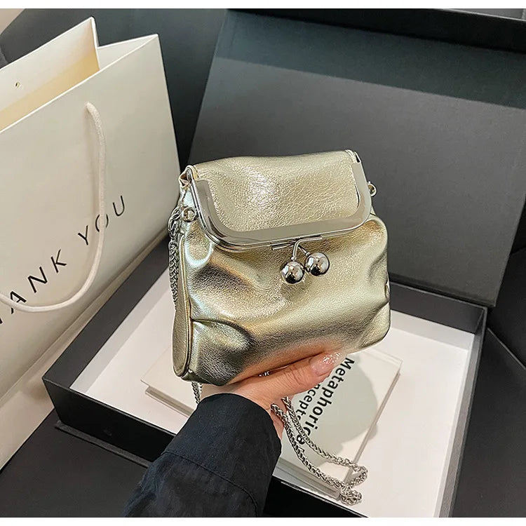 Trendy Koreanische Mode Mini Quadratische Tasche Vintage Streetwear Elegante Umhängetaschen Casual Y2k Ästhetische Schulter Handtaschen für Frauen
