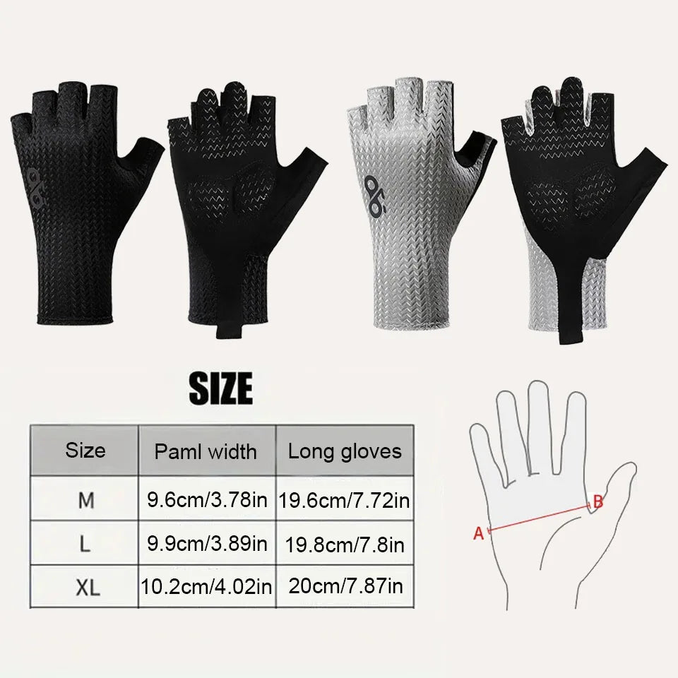 Sommerliche Atmungsaktive Halbfinger-Fahrradhandschuhe Ultraleichte Rennrad-Handschuhe mit Rutschfester Silikonpolsterung Kühlende Sportausrüstung