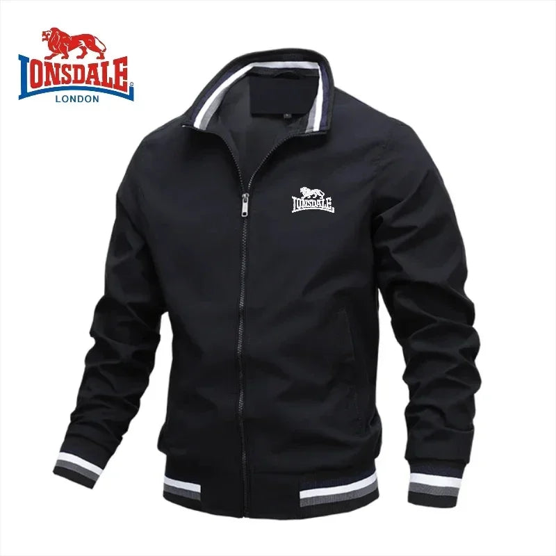 Herbst und Winter Herren Stehkragen Lässige Reißverschlussjacke Outdoor-Sportmantel Windjacke für Herren Wasserdichte Bomberjacke