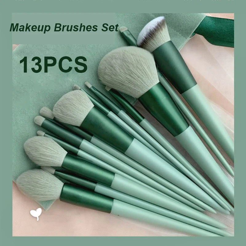 13-teiliges Make-up-Pinsel-Set für Lidschatten, Foundation, Damen, Kosmetikpinsel, Lidschatten, Rouge, Schönheit, weiche Make-up-Werkzeugtasche
