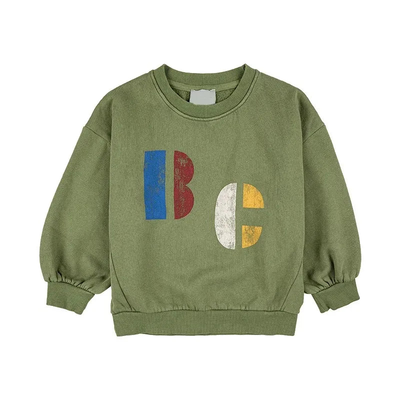 Koreanische INS 2024 kinder Herbst Winter Lange Hülse O-ansatz Sweatshirt Nette Tops für Mädchen Und Jungen Baby Pullover Kinder Kleidung