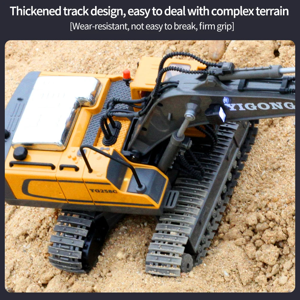 Teeggi 1:20 RC Bagger Auto Kinder Spielzeug 2,4G Fernbedienung Muldenkipper Auto Bulldozer Spielzeug Radio Elektroauto für Kinder Geschenk