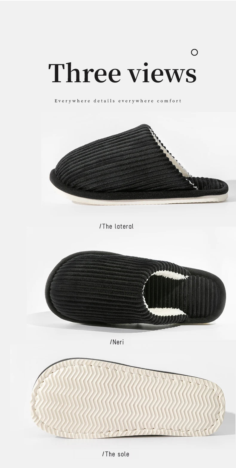 Winter warme Plüsch Herren Hausschuhe rutschfeste weiche Schuhe Komfort flache Ferse Indoor Schlafzimmer Paar Hausschuhe für Zuhause Schuhe im Herbst