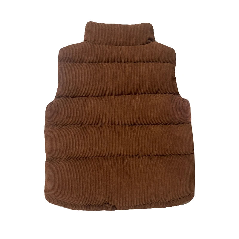 Herbst Mädchen warme Weste Winter Jungen verdicken Weste Kinder Oberbekleidung Baby Weste Kinder Teenager Baumwolle Jacken Weste für 3-10 Jahre
