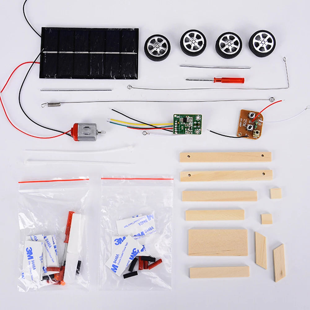 Montieren Sie Solarautos, kreative Erfindungen, Motorfähigkeit von Kindern, aktives Denken, DIY-Elektronik-Kit, Technologie, Spielzeug für Kinder