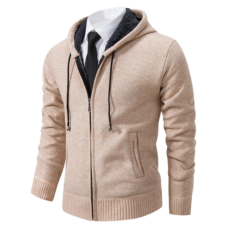 Herbst Und Winter New Jersey männer Casual Sport Mantel Einfarbig Stehkragen Wullover Greifen Fleece Warm Zipper Strickjacke