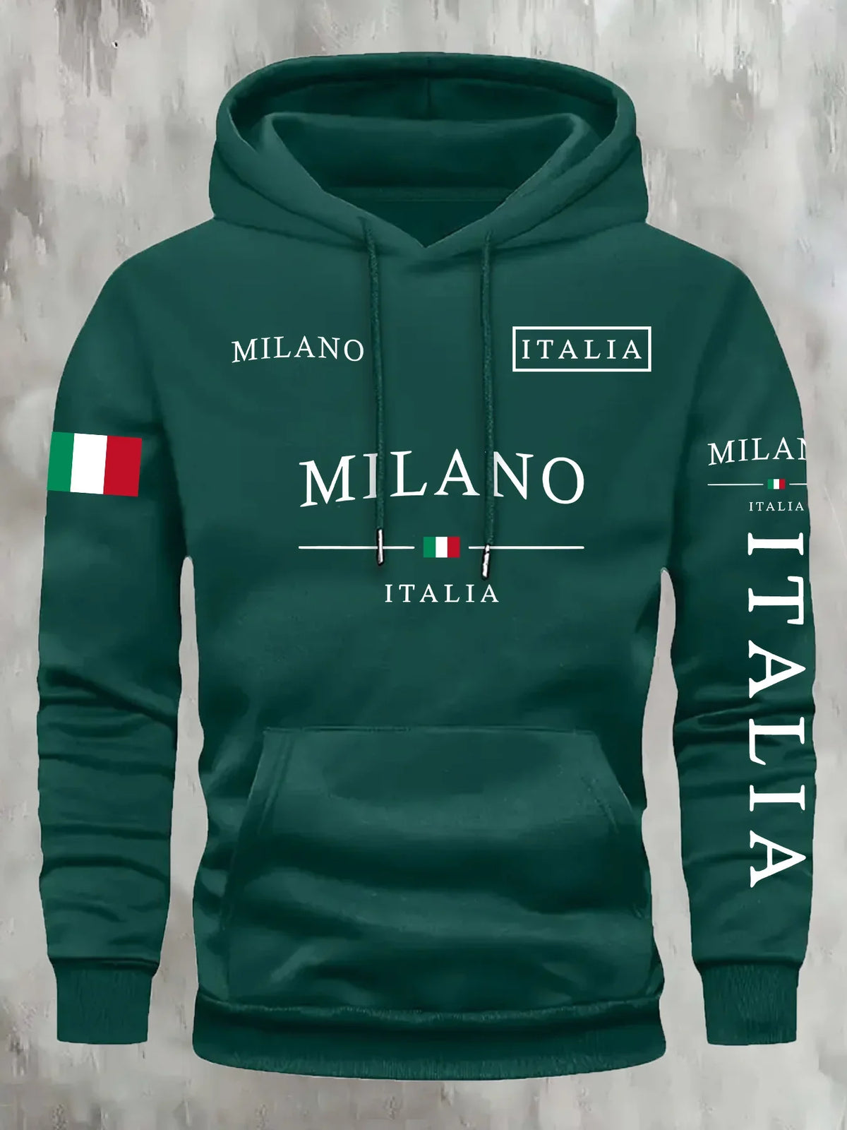ITALIA MILANO Herren Damen Hoodie Outdoor Street Casual Sport Urlaub Trend Frühling Herbst Winter Paar Sweatshirt Top Kleidung