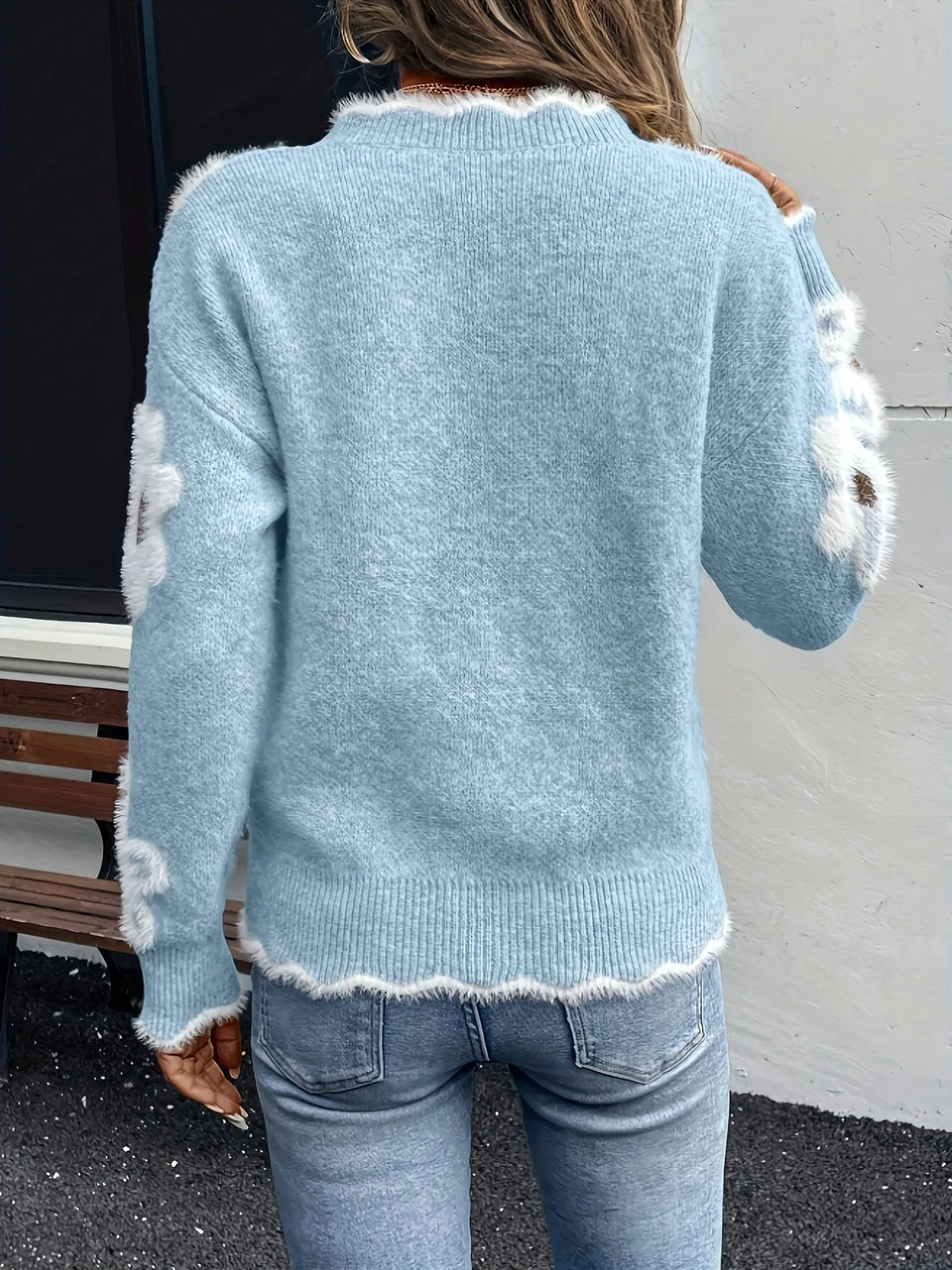 Frauen Invierno Herbst Modus Neue Herbst Pullover V-ausschnitt Jacquard Lange ärmeln Vielseitig Gestrickte Pullover Pullover Maglione Da Donna