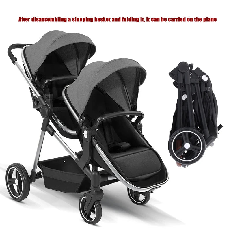 Ein faltbarer, multifunktionaler Kinderwagen, der auf einem Flugzeug getragen werden kann. Es kann in ein leichtes Babyrad zerlegt werden.