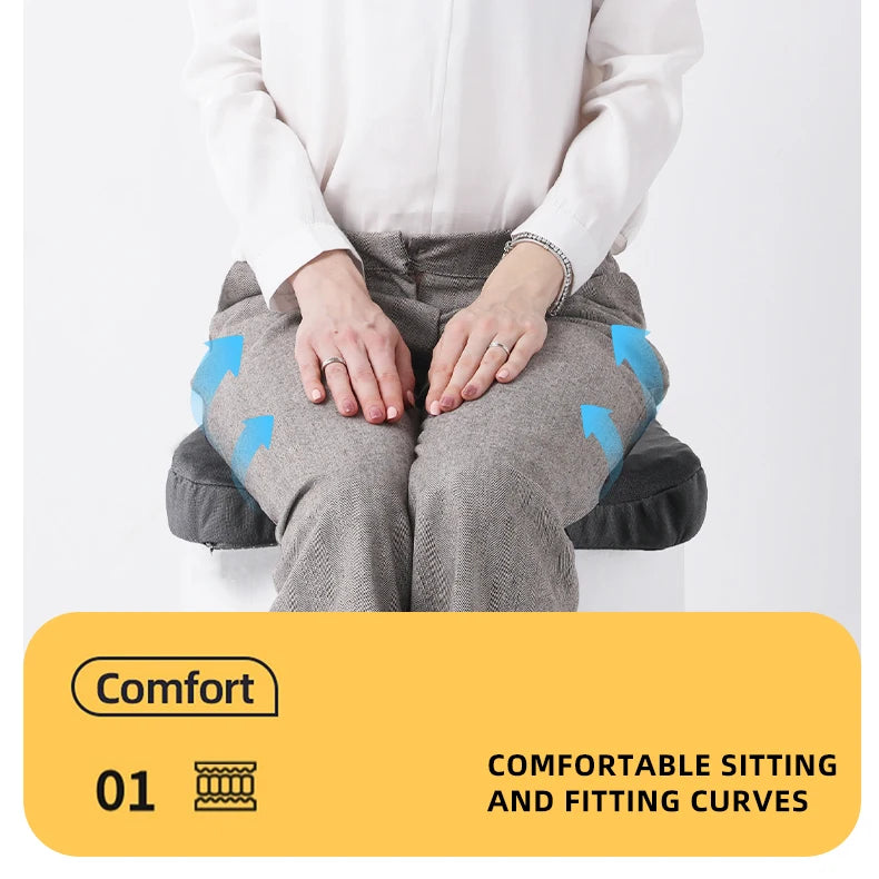 Bequemes, atmungsaktives Sitzkissen, U-förmiges Design, Wellenförmiges Schwamm-Massagekissen kann Gesäßdruck und Steißbeinschmerzen lindern.