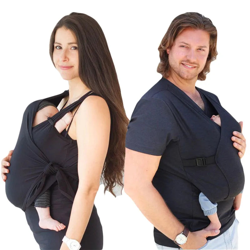 Summer Parent-Child Clothing: Multifunctional Kangaroo T-Shirt for Dad and Mom – Comfortable Vest for Babywearing, Women's Clothing