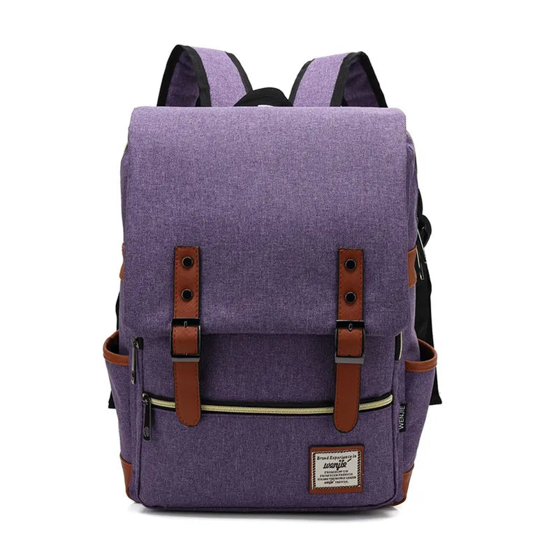 Teens Vintage Canvas Laptop Backpack