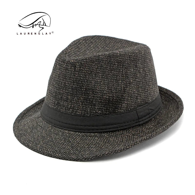 Retro Herren Fedora Hut Herbst und Winter große Krempe Sonnenhut britische Mode Zylinder mittleren Alters und ältere Menschen Hüte Opa