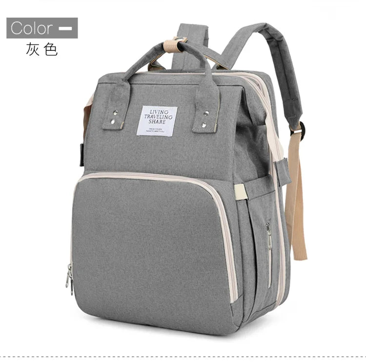 Mama Wickeltaschen Babybett Mutter Große Kapazität Windel Milchflasche Rucksäcke mit Wickelunterlage Praktische Baby-Stilltaschen Geschenk