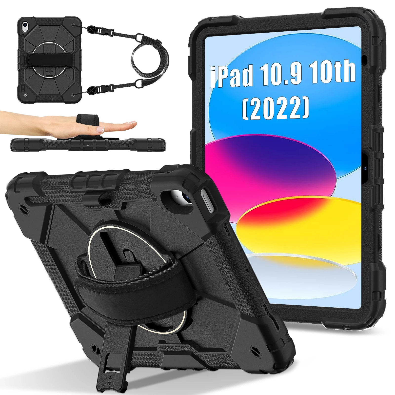 Rüstung Fall Für iPad A16 11th 2025 10th 10,9 2022 Mini 7/6 Kinder Stehen Stoßfest Tablet Abdeckung Für iPad Air 11 10,9 Pro 11 Air 13