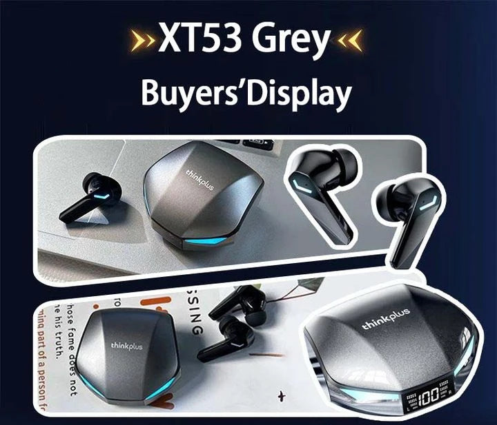 Neue Lenovo XT53 Wireless Upgrade Bluetooth 5.4 Kopfhörer LED Digital Display Wasserdichte Kopfhörer Gaming Ohrhörer mit geringer Latenz