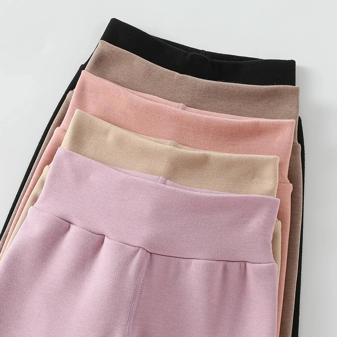 3/1-teiliges Set für Herbst und Winter, Kinder, einfarbig, mittelhohe Taille, dicke Leggings, Jungen und Mädchen, Fleece, warme Freizeithose