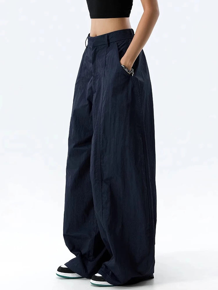 Hohe Taille Frauen Casual Hosen Gerade Büro Damen Koreanische Mode Hosen Lose Weibliche Hosen Neue 2025