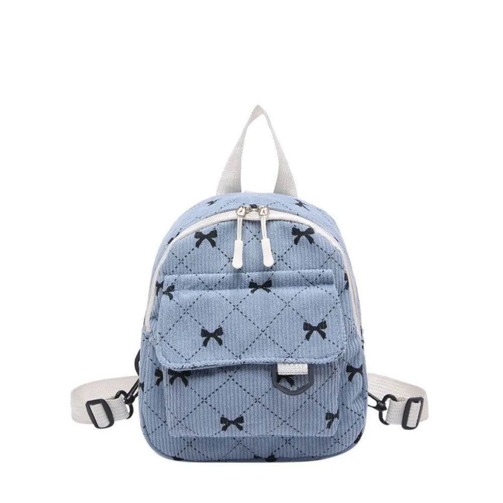 Mini Rucksack Süße Bowknot Gedruckt Schulter Tasche Reise Kosmetische Lagerung Tasche Koreanische Ins Student Bookbags Casual Rucksack