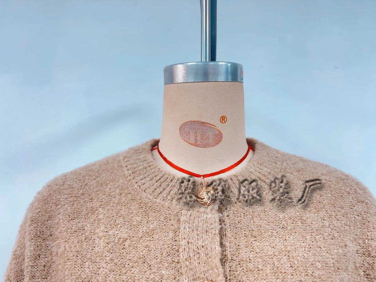 Frauen Kleidung Langarm Pullover Taste Strickjacke Einfarbig Büro Pendeln Alle-spiel Lose Gestrickte Pullover Herbst Damen Kleidung
