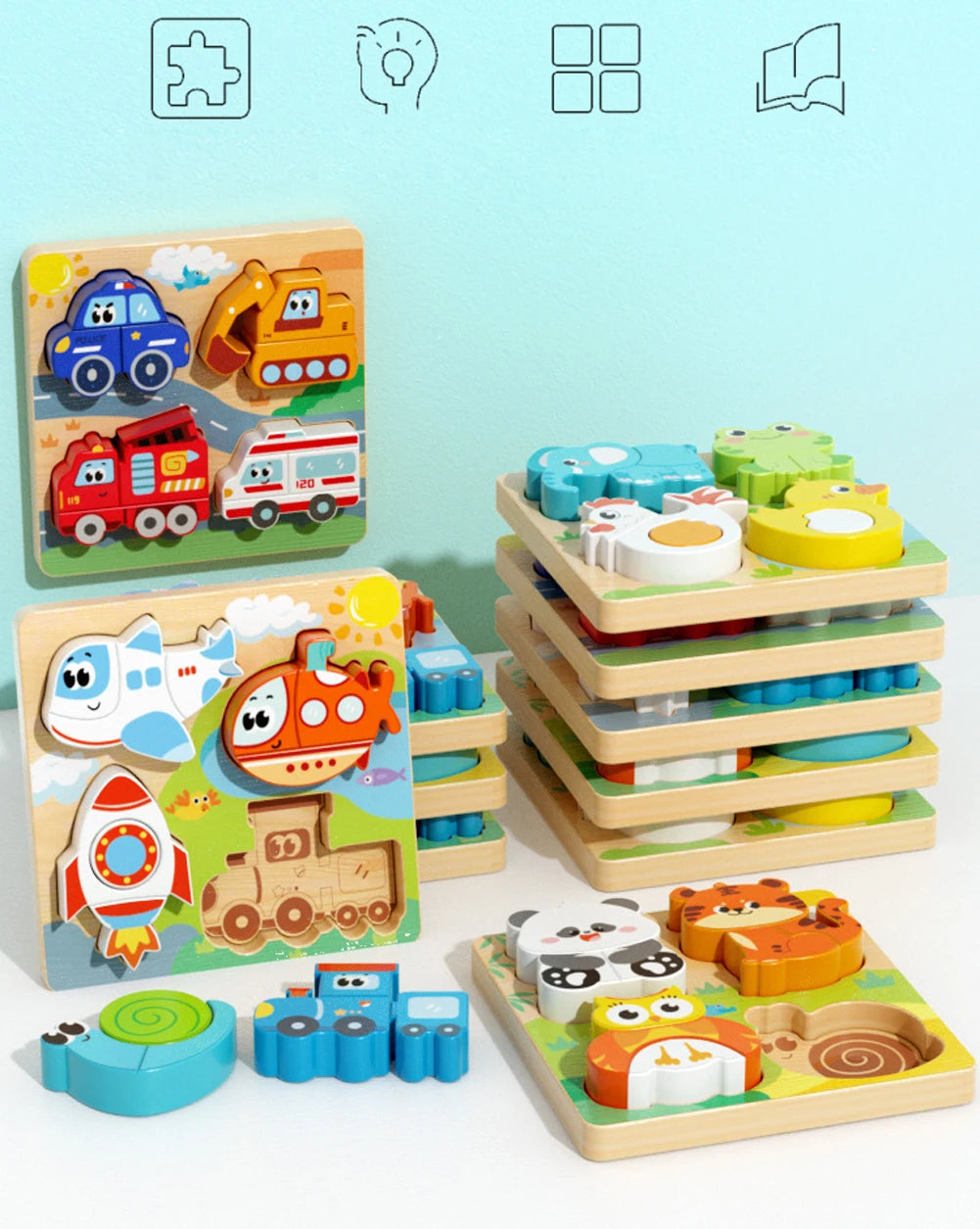 Wooden Animal Puzzle Toy