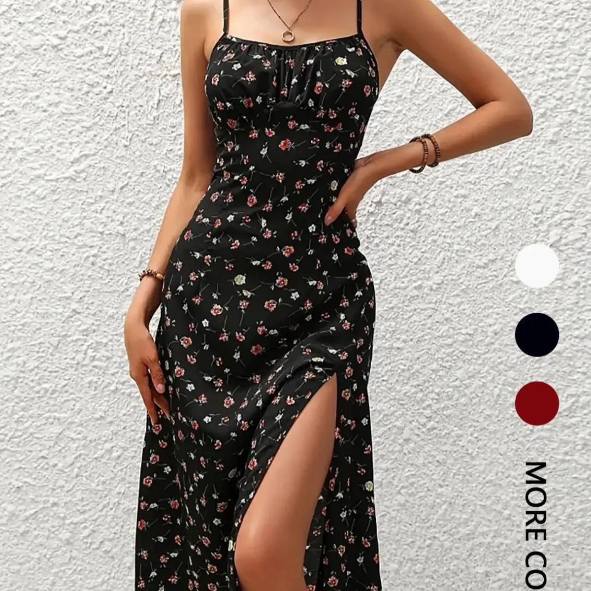 Damen-Kleid mit Blumendruck, asymmetrischem Saum, langes Kleid im böhmischen Stil, ärmelloses Midikleid für den täglichen Gebrauch, Strandurlaub