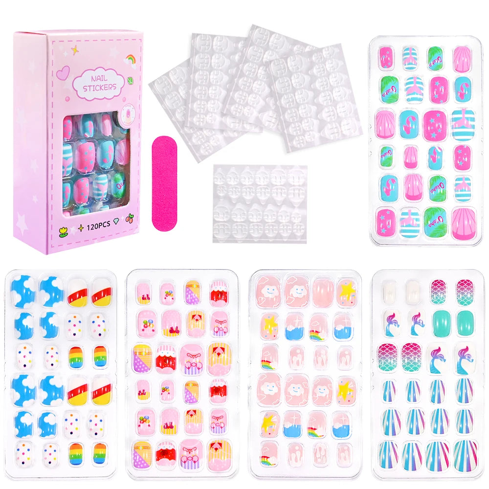 Kids Cartoon Press-On Nails
