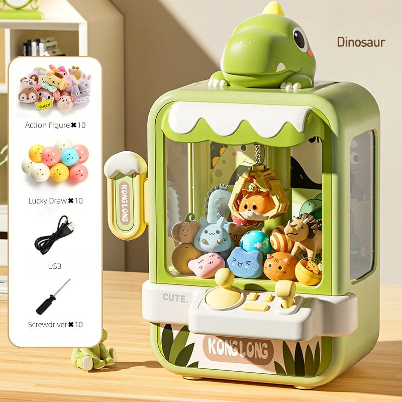 Dinosaurier Klaue Maschine Spielzeug Elektronische Arcade Spiel Einstellbare Fangen Puppe Maschine Musik Mini Vending Geburtstag Geschenk Für Kinder