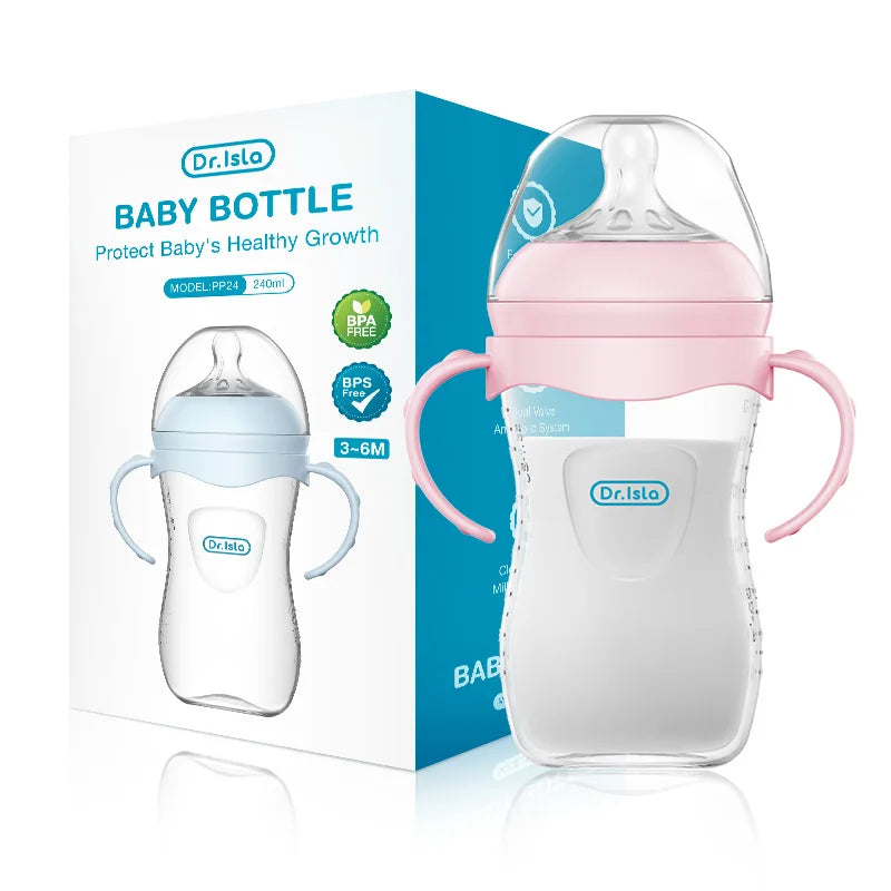 Baby PP Bottle 150/240/330ML Newborn Baby Bottle with Handle Milk Bottle Newborn Baby Bottles Feeding Accessories BPA-Free