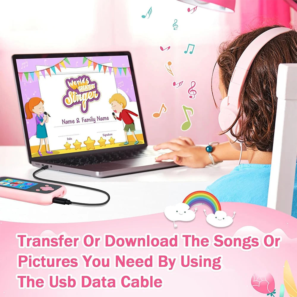 Kinder Telefon Kamera Spielzeug MP3 Musik Player Puzzle Spiele Kleinkind Lernen Spielzeug für Mädchen Jungen Alter 3-10 Geburtstag geschenke Mit 32G