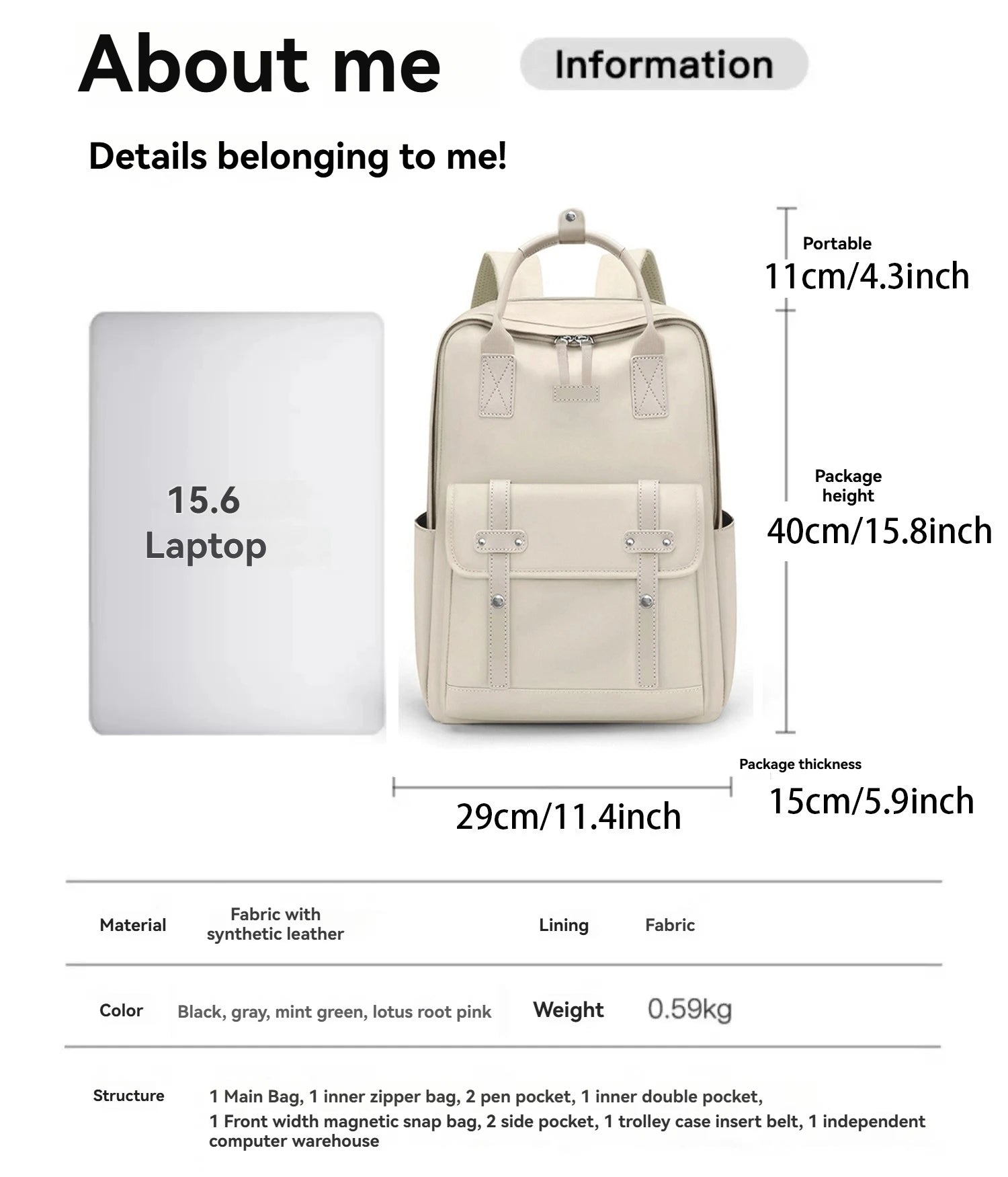 Mama-Tasche in tragbaren High-End-Mutter- und Babytasche, Mama-Tasche, Damen-Rucksack, leichter Reiserucksack