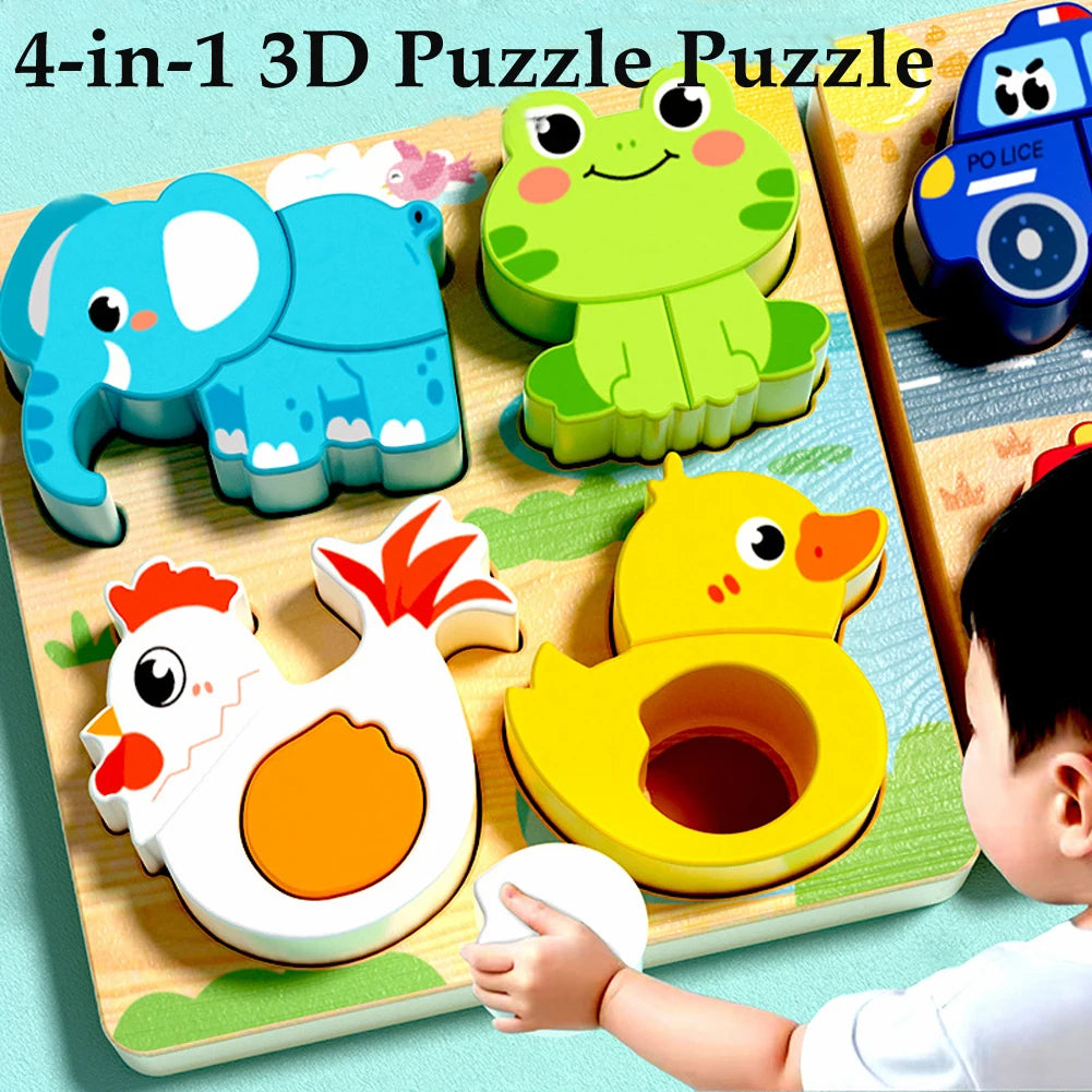 Wooden Animal Puzzle Toy