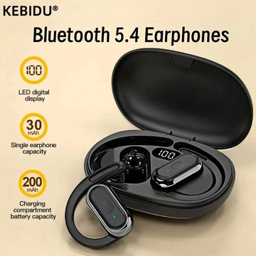 Bluetooth 5.4-Kopfhörer, IPX7, wasserdicht, 20 Stunden kabellose Kopfhörer mit ENC-Geräuschunterdrückung, Mikrofon, tiefer Bass, für Sport, Workout, Fitnessstudio