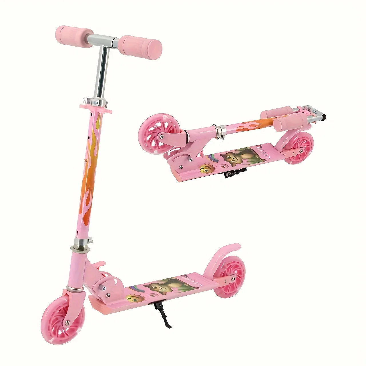 Roller für Kinder im Alter von 6-12/3-5 Jahren, faltbar und höhenverstellbar, LED-Leuchtrollen, maximale Belastung 50 kg.