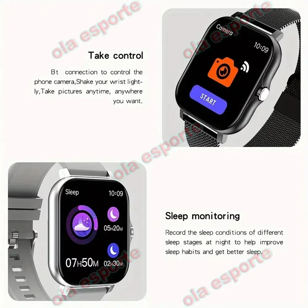 2026 Neue Multifunktionale Smartwatch für Männer & Frauen Bluetooth-Verbundenes Telefon Musik Fitness Sport Armband Schlafüberwachung Uhr HW12