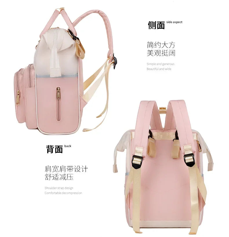Multifunktionale Mama-Taschen mit großem Fassungsvermögen für Ausflüge, Reiserucksack, wasserdicht, tragbar, Mutter- und Babytasche, Damen-Rucksack