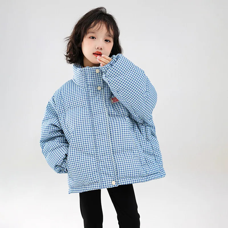 Kinder Verdicken Mantel Mädchen Warme Parka Winter Baumwolle Gefütterte Jacken Herbst Kinder Lange-sleeve Oberbekleidung Teen Zipper Tops 5-14Y
