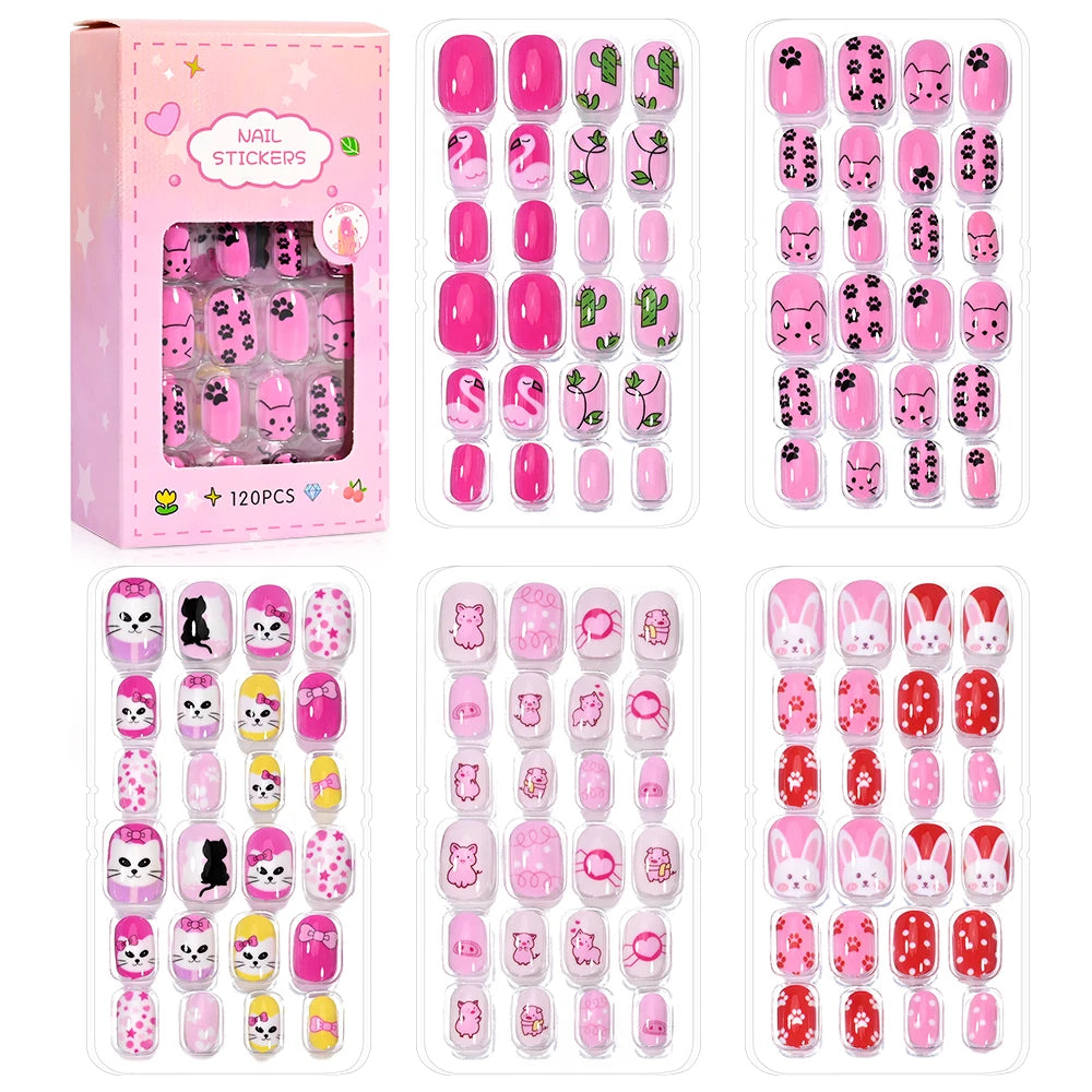 Kids Cartoon Press-On Nails