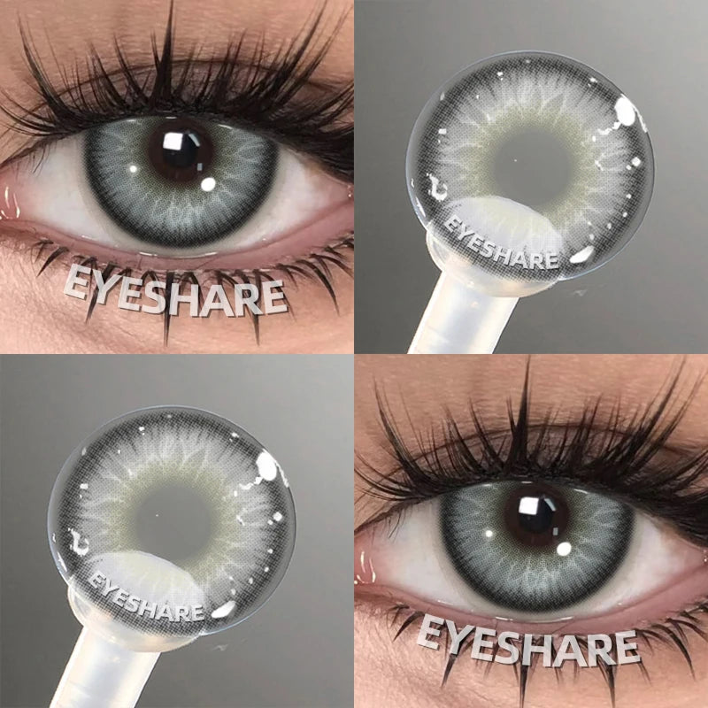 EYESHARE Beliebte farbige Kontaktlinse für Augen, schwarze Linse, Augenmode, braune Schönheit, farbige Schüler, graues Kontakt-blaues Augen-Make-up