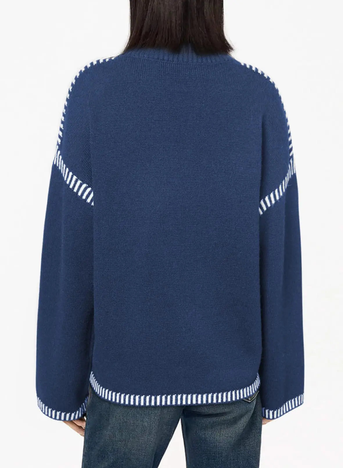 Strickwaren Damen Kleidung Sueter Roupas Femininas Damen Winter Strickpullover Rundhalsausschnitt Lose Lange Ärmel Herbst Mode 2025