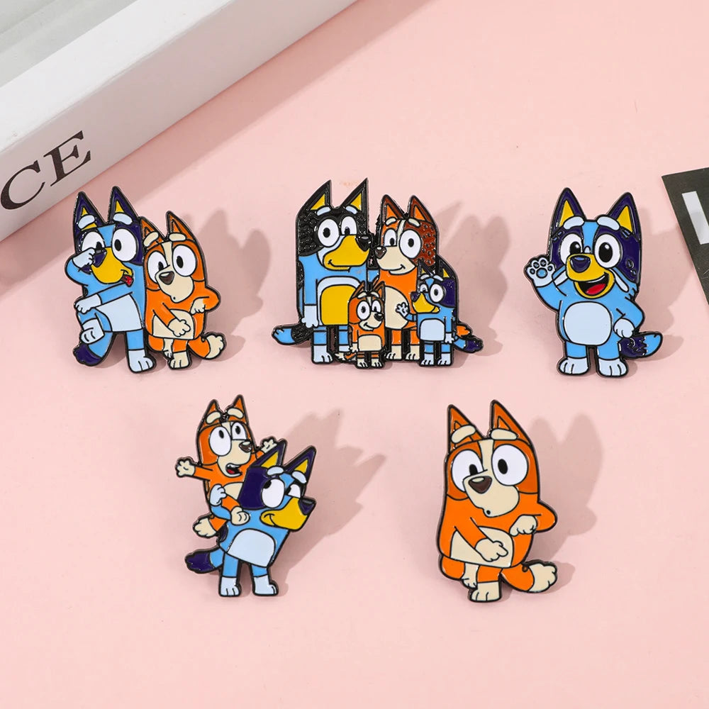 Bluey & Bingo Emaille-Pins Set