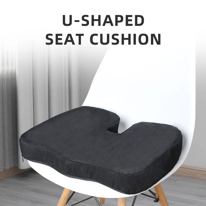 Bequemes, atmungsaktives Sitzkissen, U-förmiges Design, Wellenförmiges Schwamm-Massagekissen kann Gesäßdruck und Steißbeinschmerzen lindern.