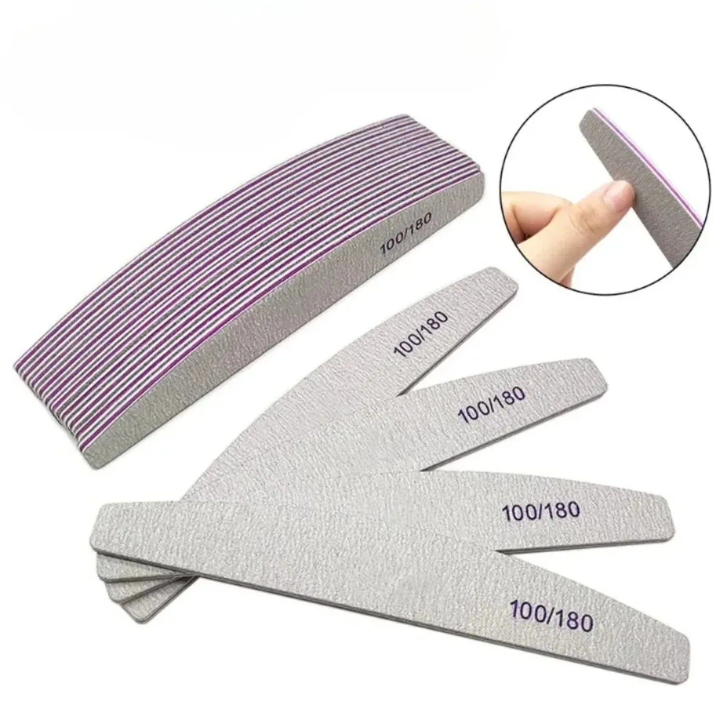 5/10 Stück pro Packung. Professionelle Nagelfeilen. Wiederverwendbare doppelseitige Schleifplatten zum Formen der Nägel. Schönheitswerkzeuge.
