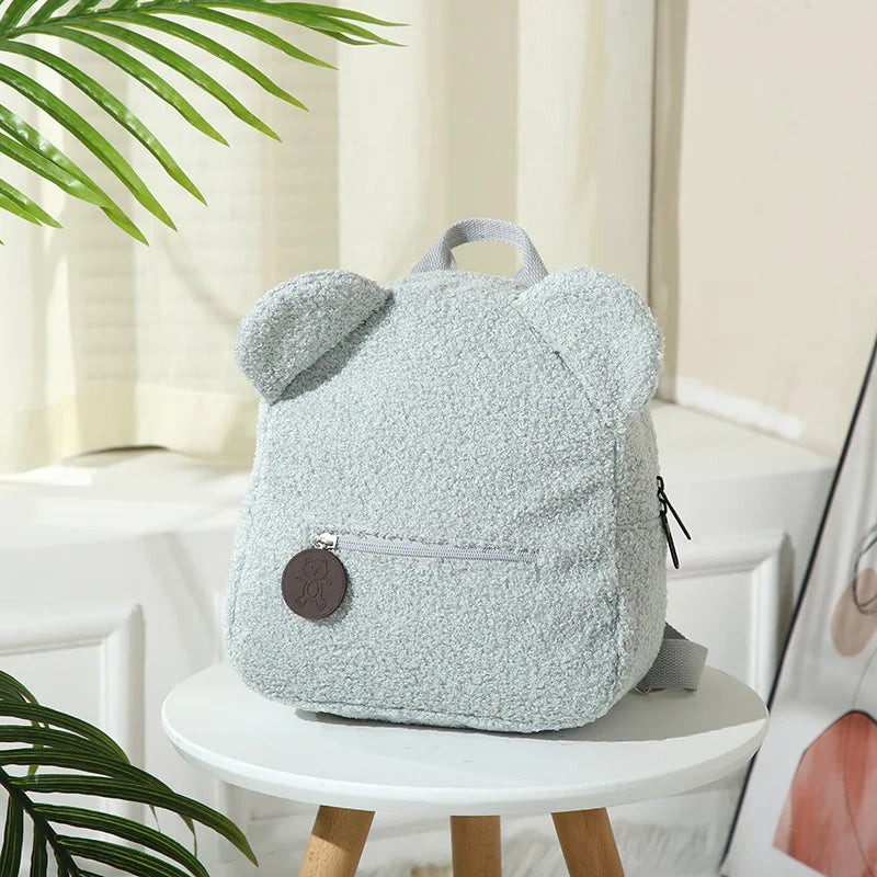 Kids Cute Bear Plush Backpack