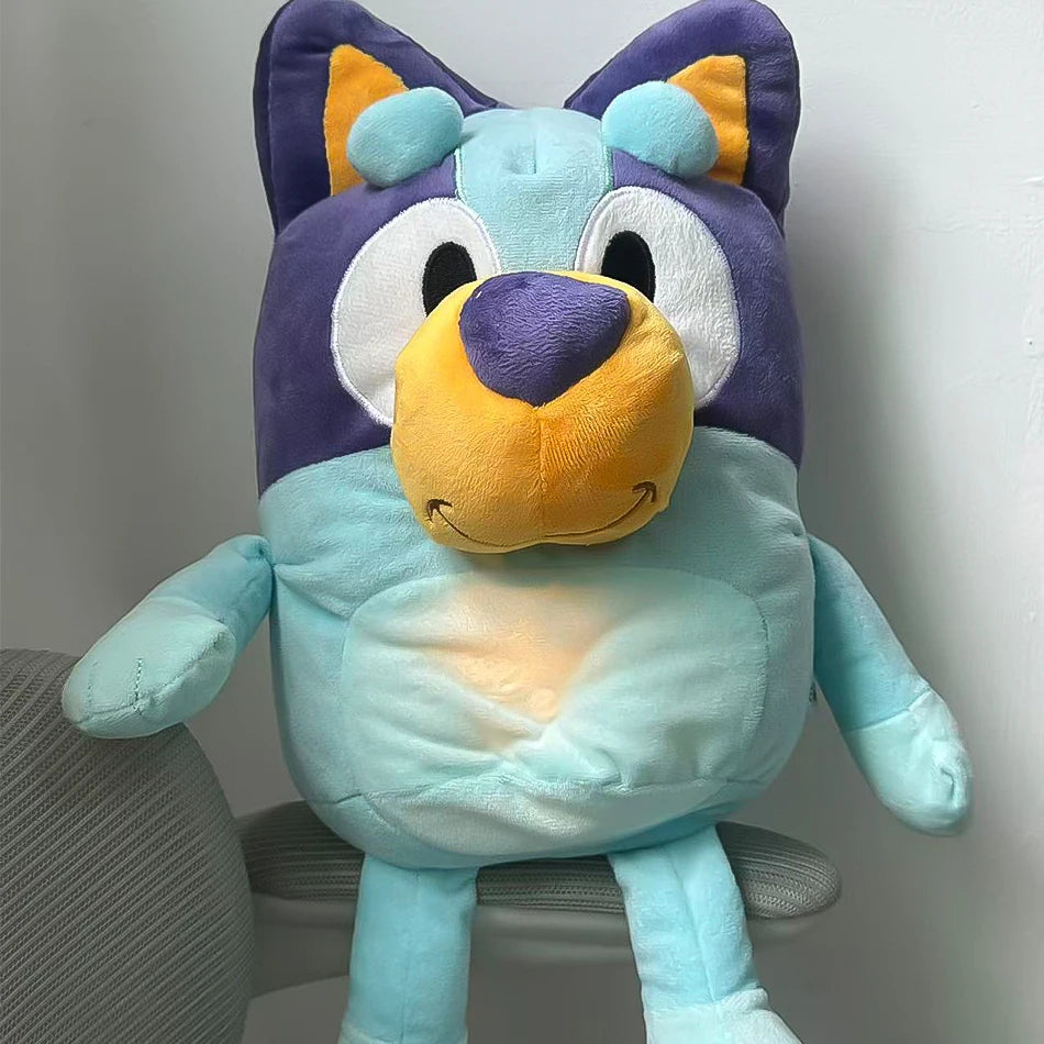 Atmende Bluey Plüschpuppe Kawaii 30cm Spielzeug Bluey Musikpuppe Geschenkpuppe mit Musiksound Modell Mädchen Geburtstagsgeschenk Weihnachtsgeschenk