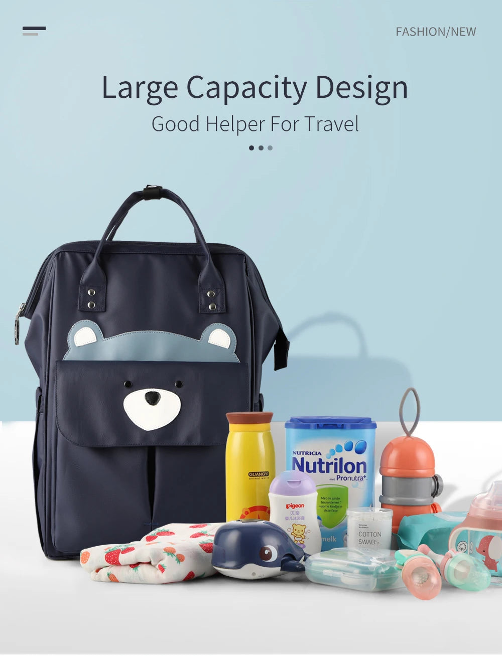 Wasserdichte Mama Windel Rucksack Cartoon Design Mutter Mutterschaft Windel Reisetasche große Kapazität Baby pflege Pflege Kinderwagen Taschen