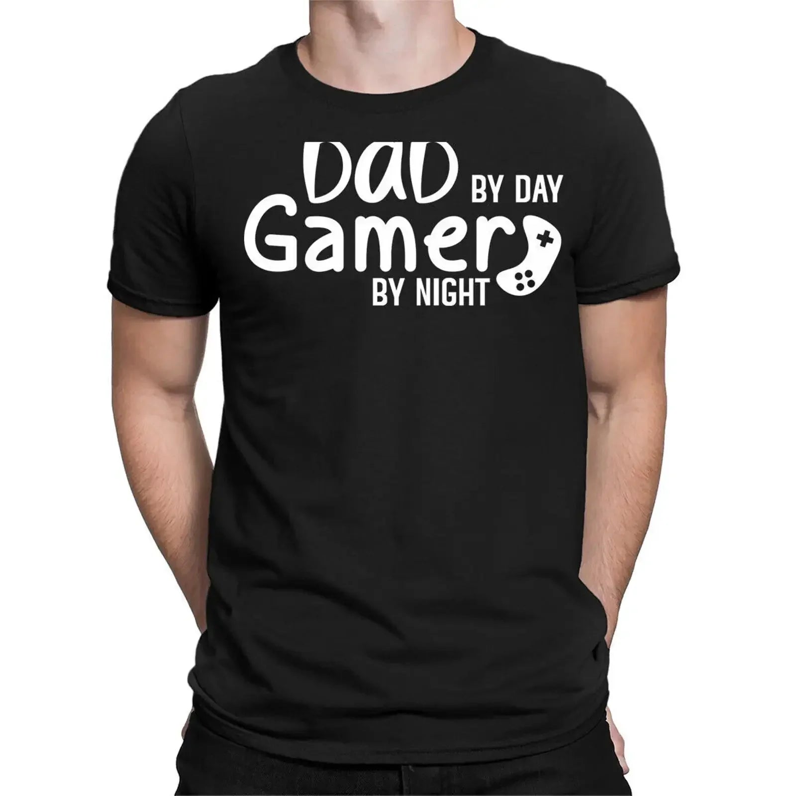 Cooles Gamer Best Dad Ever Vatertag T-Shirt Pflege Papa Herren Oberteil FD Vintage Washed Homme Bequeme Mode