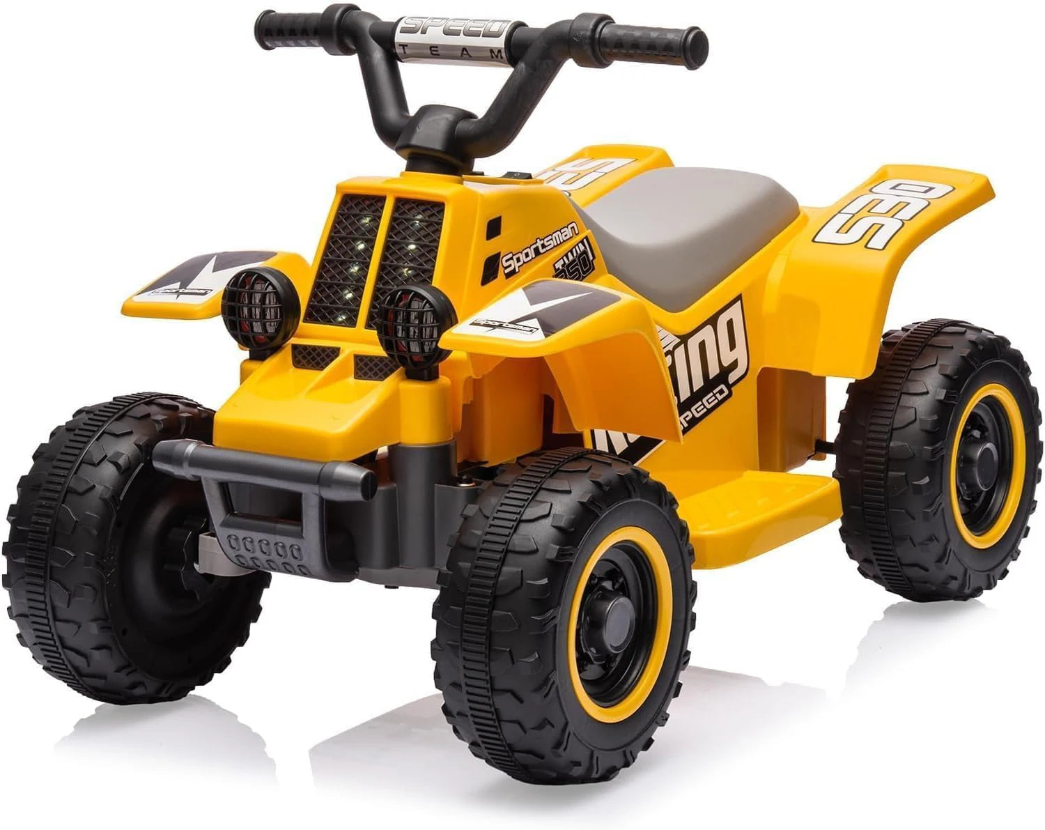 Elektrisches Quad für Kinder, 6-V-Aufsitzwagen mit LED-Leuchten und Musik, Hupe, Ein-Knopf-Start, 1,8 km/h, Mini-ATV ab 3 Jahren