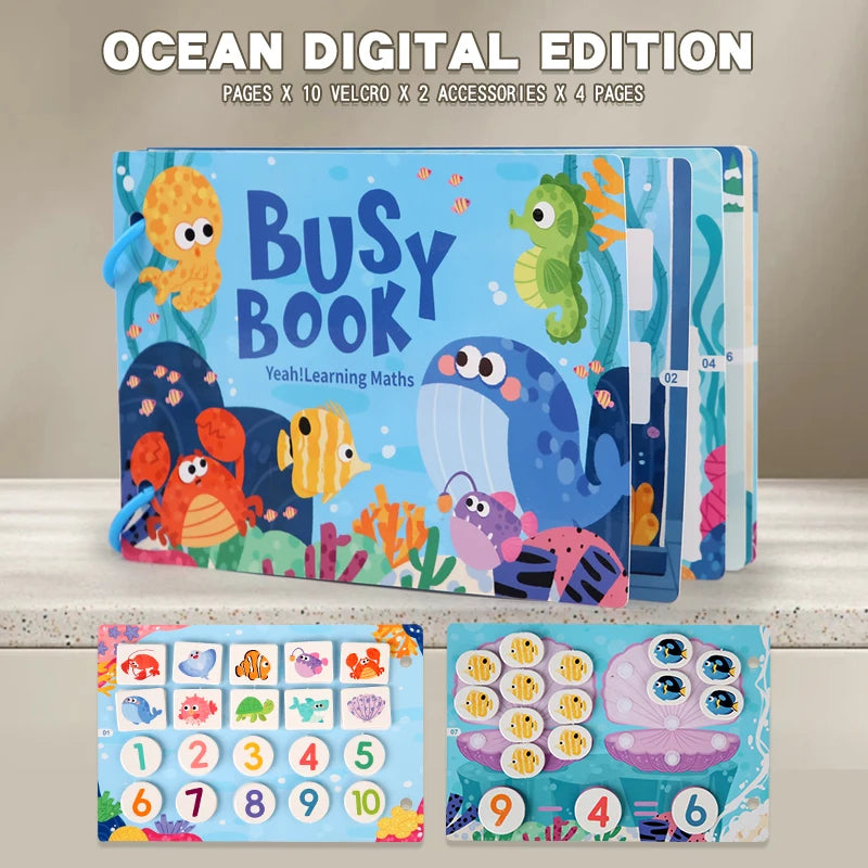 Neue Montessori-Szenenaufkleber für Kinder, DIY-Hand-on-Puzzle, wiederverwendbare Bücher, Cartoon-Lernkognitionsspielzeug für Kinder, Geschenk